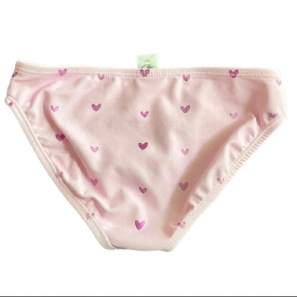 Adorable Pink Foil Hearts Bikini 5T - Picture 3 of 5